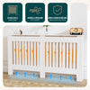 Cache radiateur en MDF avec lattes et etagere 152×19×82 cm Blanc - voonot.com