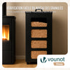 Reservoir a granules rangement pellets avec roulettes 45kg 36x36x76cm noir - voonot.com