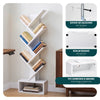Bibliotheque Arbre etagere a Livres 38x19x113cm Blanc - voonot.com