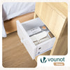 Lot de 2 Table de chevet d’appoint avec tiroir et compartiment 25x30x66cm naturel - voonot.com