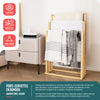 Porte serviettes sur pied en bambou 3 niveaux - voonot.com