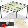 Pergola retractable 3x3m en metal et toile Polyester haute densite 180g/m2 beige - voonot.com