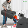 Panier a linge pliable 145L avec sac intérieur cadre bambou et couvercle gris - voonot.com