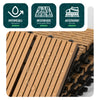 Lot de 16 dalles clipsables exterieures 30x30cm en Composite WPC Couleur bois - voonot.com