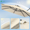 Parasol deporte inclinable Premium carre avec housse protection 3x3m Roma beige - voonot.com