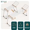 Etendoir a linge telescopique pliable extensible ailes hautes 284x55x122cm metal blanc - voonot.com