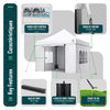 Tonnelle de jardin renforcée 3x3m pliable Barnum avec 4 parois latérales et fenêtres blanc - voonot.com
