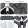 Tonnelle de Jardin 3x3m Pliable avec portes et fenêtres Gris - voonot.com