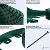 Bordure de jardin PVC flexible 20m avec piquets vert - voonot.com