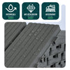 Lot de 11 dalles clipsables exterieures 30x30cm modulaire plastique anthracite - voonot.com