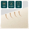 Lot de 6 Sacs de Rangement Drap de Lit Pliable 38,5x33x12cm Beige - voonot.com