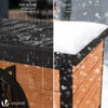 Maison pour Chat en bois avec toit bitumé et entrée en forme d'oreilles de chat - voonot.com