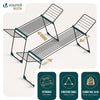 Etendoir a linge telescopique pliable extensible ailes hautes 284x55x122cm metal noir - voonot.com