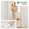 Barriere de securite a pression sans percage Largeur 75-82cm Metal blanc - voonot.com