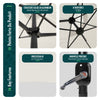 Parasol Jardin Double Aluminium 270 x 460 cm beige - voonot.com