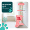 Arbre a chat 112cm multi niveaux Griffoir et niche Rose - voonot.com