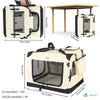 Sac transport pliable chien chat caisse cage portable 70x52x52cm beige - voonot.com