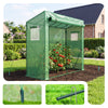 Serre de jardin Serre tomates avec porte et fenetres moustiquaire bache PE renforcee 135g/m2 200x77x170cm Vert - voonot.com