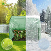 Serre de jardin hivernage murale adossee avec bache PE 200x100x180cm vert - voonot.com