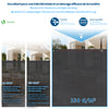 Brise vue occultant en HDPE 230g/m² 1.8x20m avec attaches de fixation anthracite - voonot.com