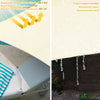 Voile d'ombrage Rectangulaire en Polyester Imperméable avec Kit de Montage 3x4m Beige - voonot.com