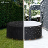 Housse salon de jardin bache de protection 420D φ190x73cm noire - voonot.com
