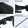 Bordure de jardin PVC flexible 20m avec piquets noir - voonot.com