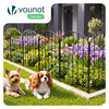 Lot de 10 Clotures de Jardin Decorative en Metal 33x61 cm Noir