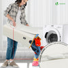 Panier a linge pliable 145L avec sac intérieur cadre bambou et couvercle beige - voonot.com
