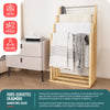 Porte serviettes sur pied en bambou 4 niveaux - voonot.com