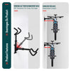 Lot de 2 Support mural velo pliable et reglable metal noir - voonot.com
