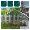 Enclos poulailler en metal galvanise et grillage avec bache PE 200x200x200cm - voonot.com
