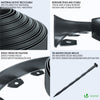 Bordure de jardin PVC flexible 40m avec piquets anthracite - voonot.com