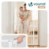 Barriere de securite a pression sans percage Largeur 103-110cm Metal blanc - voonot.com