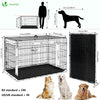 Cage pour chien pliable avec 2 portes verrouillable plateau amovible 122x75x81cm - voonot.com