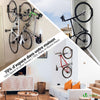 Lot de 4 supports de velo mural rangement suspendu noir - voonot.com