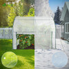 Serre de jardin hivernage murale adossee avec bache PE 200x100x180cm blanc - voonot.com