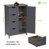 Meuble de salle de bain rangement 4 tiroirs 1 porte 82x55x30cm gris - voonot.com