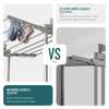 Sechoir a linge etendoir renforce 4 niveaux 125x62x173cm gris - voonot.com
