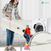 Panier a linge pliable 100L avec sac intérieur cadre bambou et couvercle beige - voonot.com