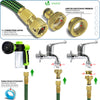 Tuyau d’Arrosage Extensible 15m avec Récipient Savon et accessoires vert - voonot.com