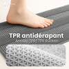 Lot de 2 Tapis de Bain Antidérapant chenille microfibre 60x90cm gris - voonot.com