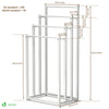 Porte serviettes sur pied autoportant 4 niveaux blanc - voonot.com