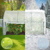 Serre de jardin hivernage murale adossee avec bache PE 300x100x180cm blanc - voonot.com
