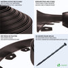 Bordure de jardin PVC flexible 20m avec piquets marron - voonot.com