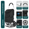 Chariot de course pliable aluminium 2 roues noir - voonot.com