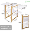 Sechoir a linge etendoir deluxe pliable Grande capacite sechage style bois blanc - voonot.com