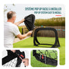 Lot de 2 buts de football pliable pop up 120x80x80cm noir - voonot.com