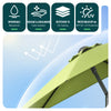 Parasol de jardin inclinable avec aeration et sac bandouliere 270cm vert olive - voonot.com