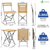 Ensemble bistro extérieur 1 table 2 chaises bois - voonot.com